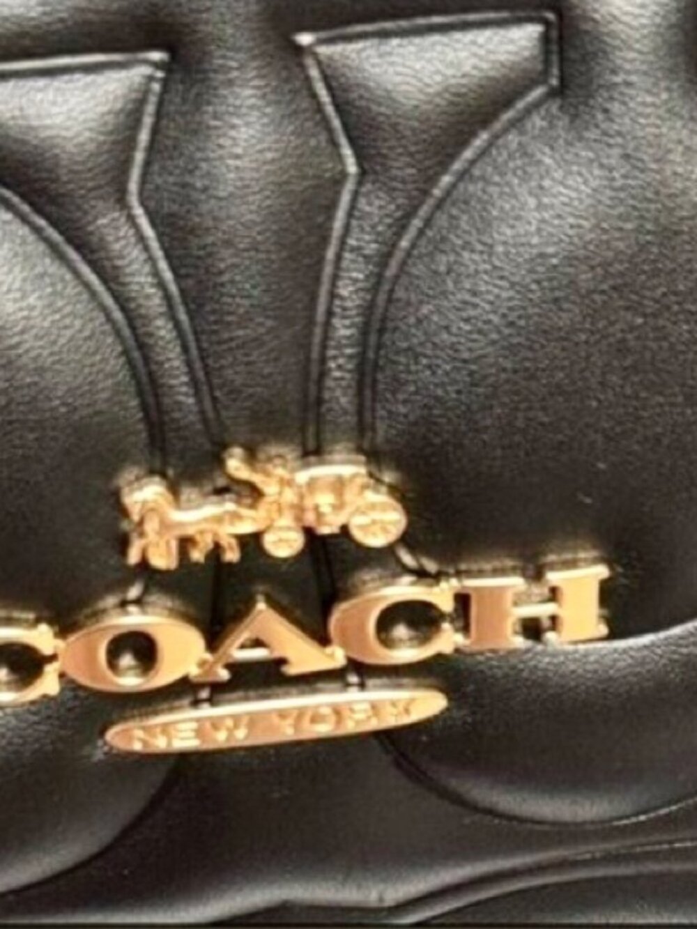 Coach Maggie Black Embossed Tote Bag - Picture 5 of 6